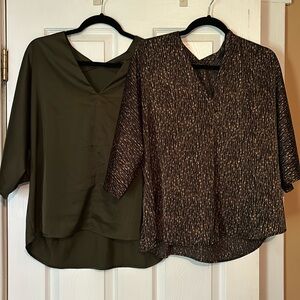 Banana Republic Medium blouse tops work career fall dolman M satin feel